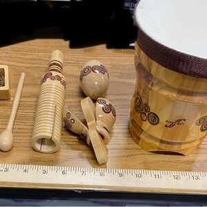 First Act Kids Percussion Set - Natural Wood
